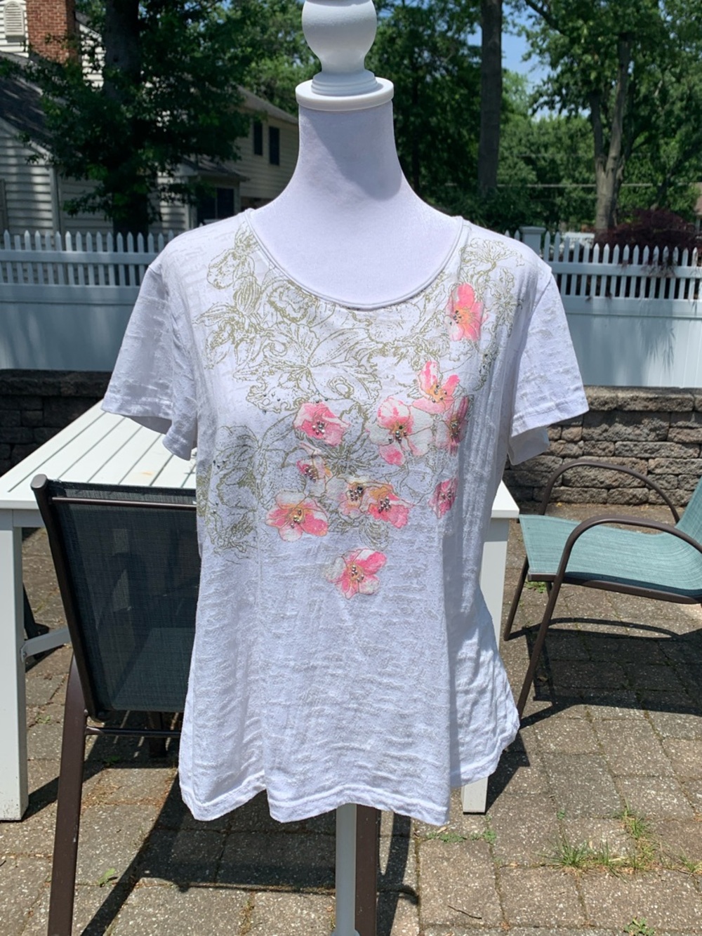THREEHEARTS Floral Semi Sheer Summer Top